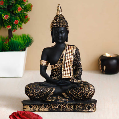 Golden Meditating Lord Buddha Handcrafte